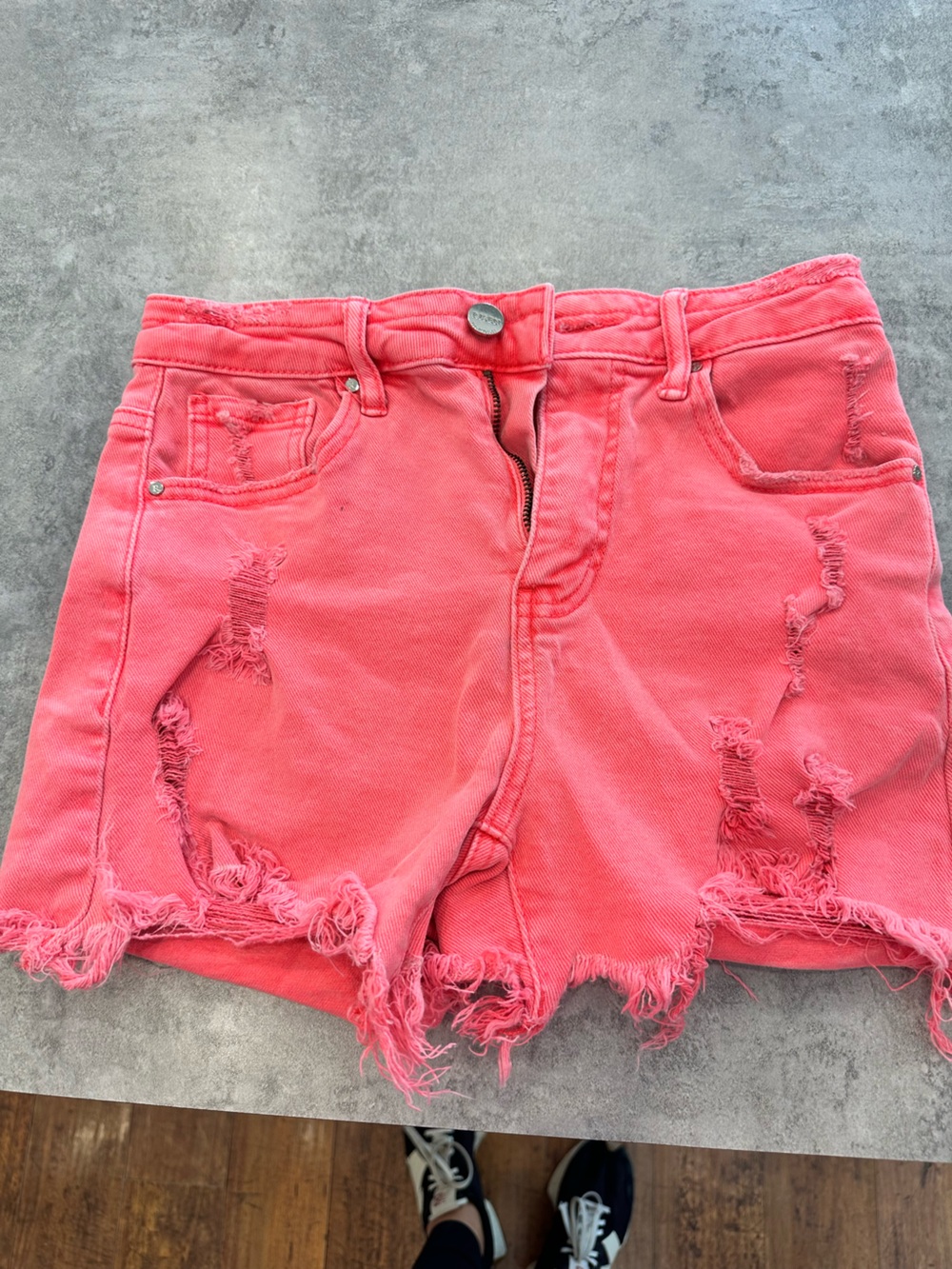 Risen Women’s Distressed Colored Denim Shorts